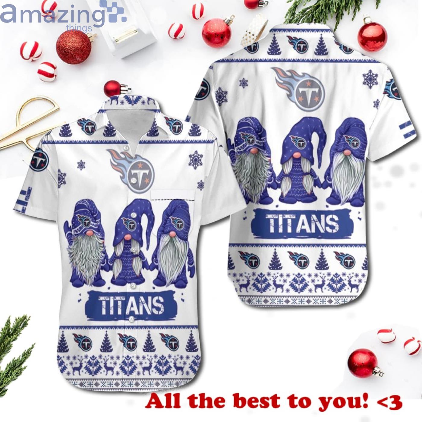 Christmas Gnomes Tennessee Titans Christmas Ugly Pattern 3D Hawaiian Shrit Product Photo 1