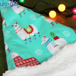 Christmas Llama Pattern Christmas Santa Hat For Adult And Child Product Photo 2