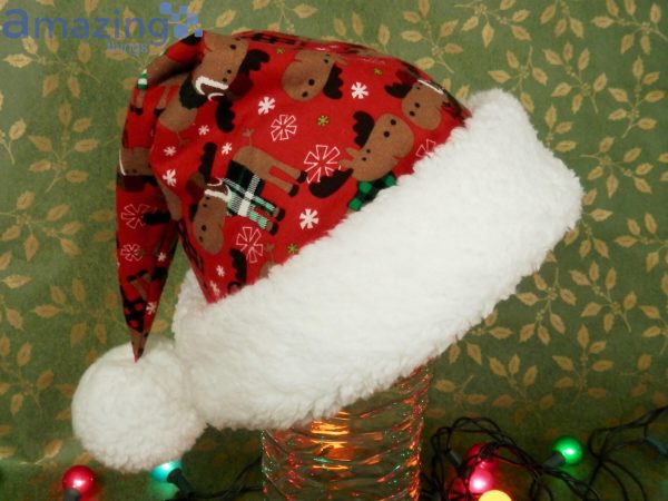 Christmas Moose Cute Christmas Santa Hat For Adult And Child Product Photo 1