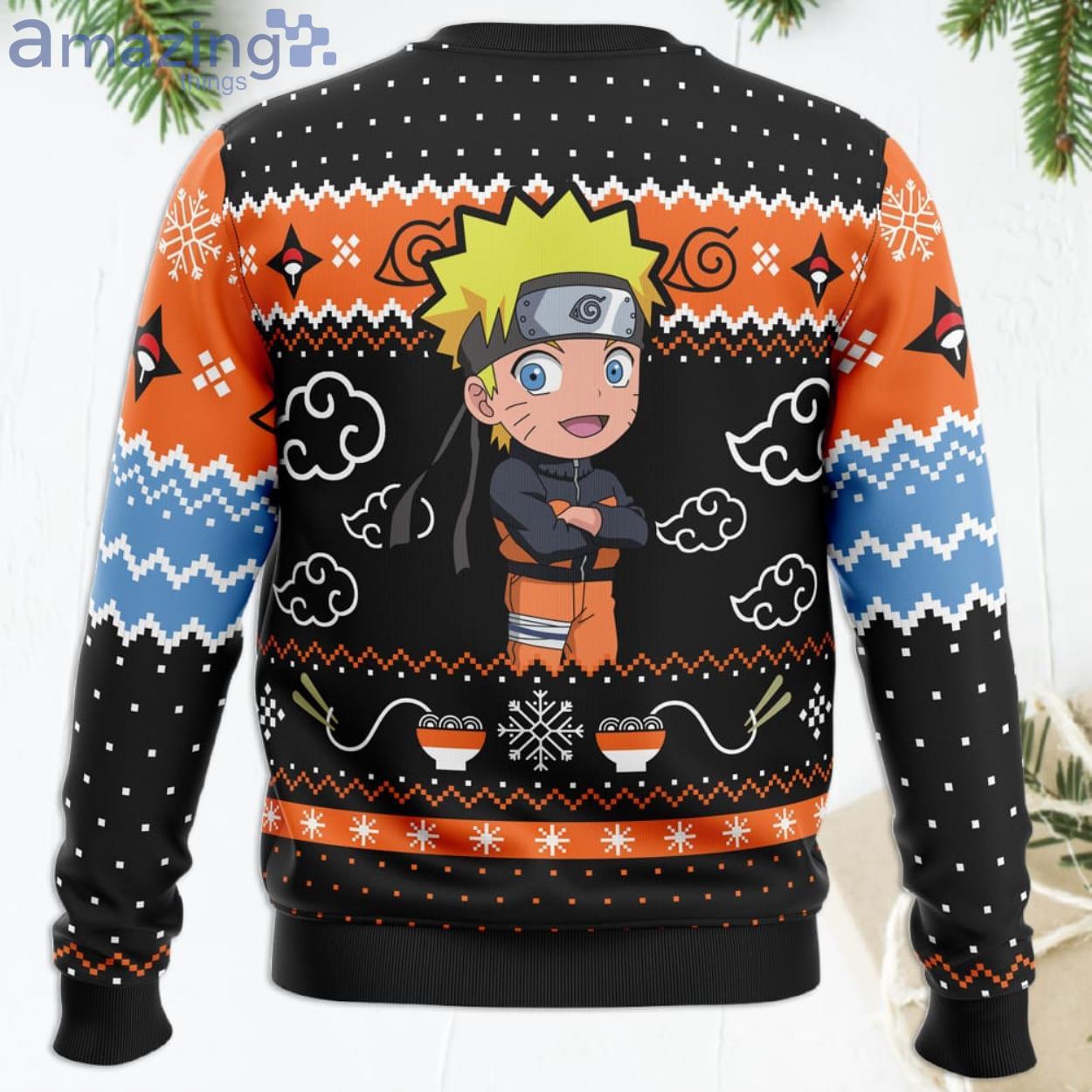 Christmas Ramen Uzumaki Naruto Anime Lover Ugly Christmas Sweater image Christmas Ramen Uzumaki Naruto Anime Lover Ugly Christmas Sweater Product Photo 4