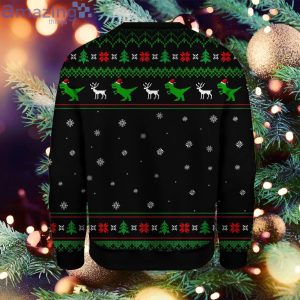 Christmas Santa And T-Rex Knit Ugly Sweater Product Photo 2