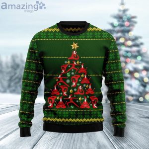 Christmas Tree Yoga Funny Santa Christmas Christmas Sweater