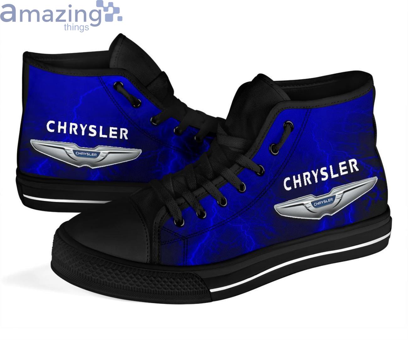 Chrysler Thunder and Lightning Blue High Top Shoes image Chrysler Thunder and Lightning Blue High Top Shoes Product Photo 4