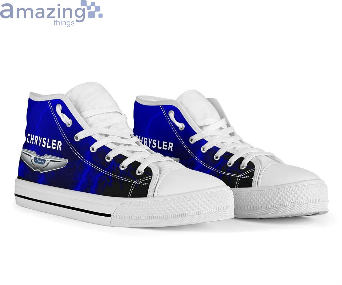 Chrysler Thunder and Lightning Blue High Top Shoes image Chrysler Thunder and Lightning Blue High Top Shoes Product Photo 8