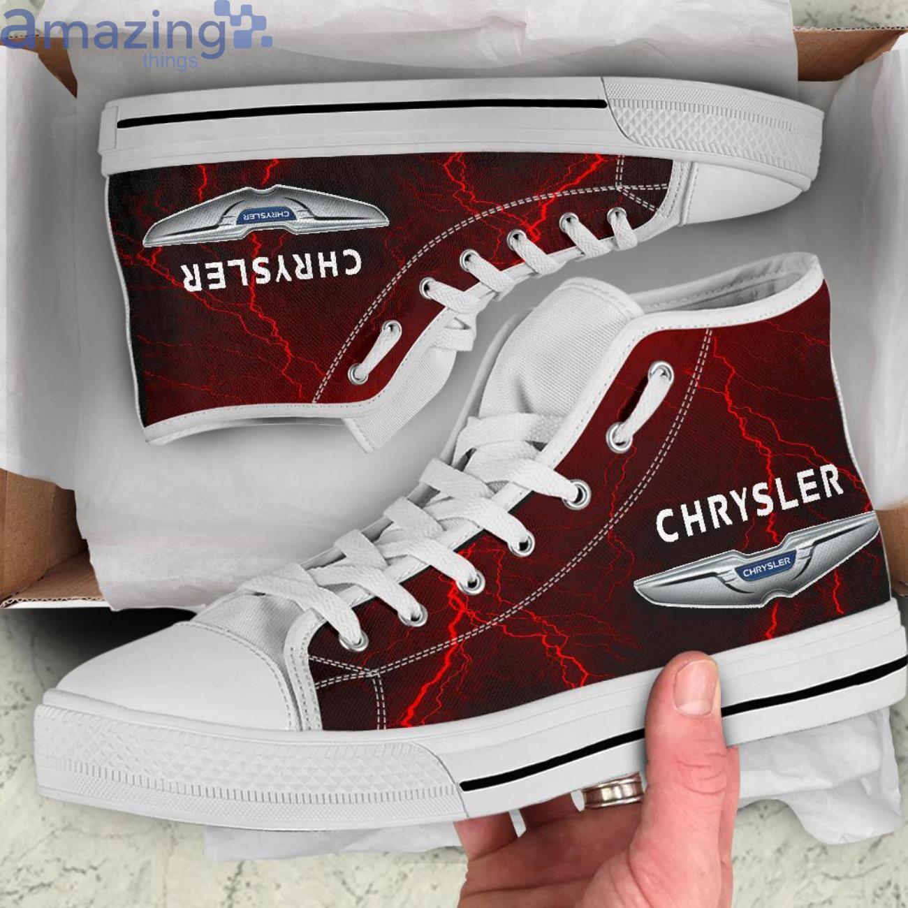 Chrysler Thunder and Lightning Red High Top Shoes image Chrysler Thunder and Lightning Red High Top Shoes Product Photo 2