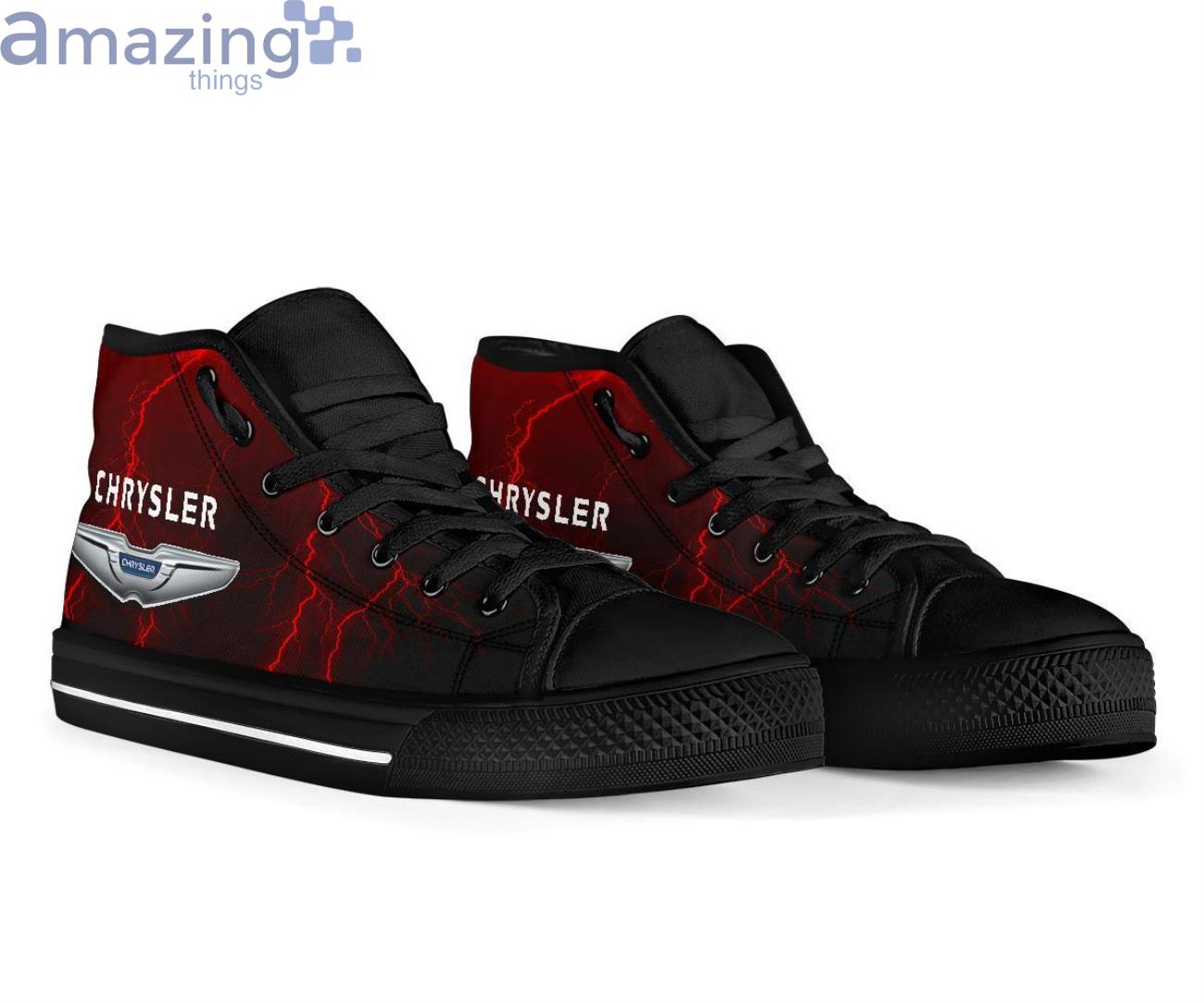 Chrysler Thunder and Lightning Red High Top Shoes image Chrysler Thunder and Lightning Red High Top Shoes Product Photo 3