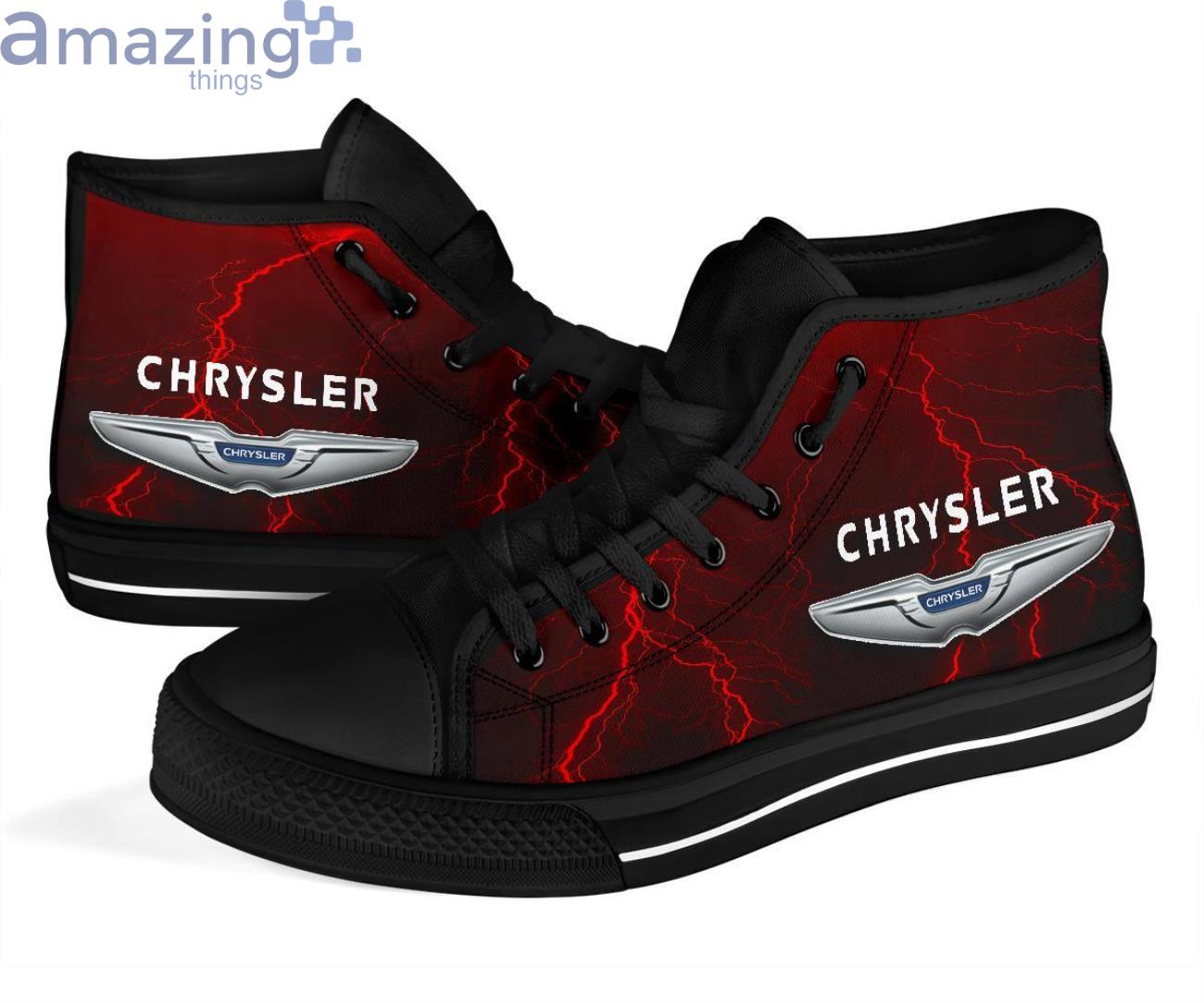 Chrysler Thunder and Lightning Red High Top Shoes image Chrysler Thunder and Lightning Red High Top Shoes Product Photo 4