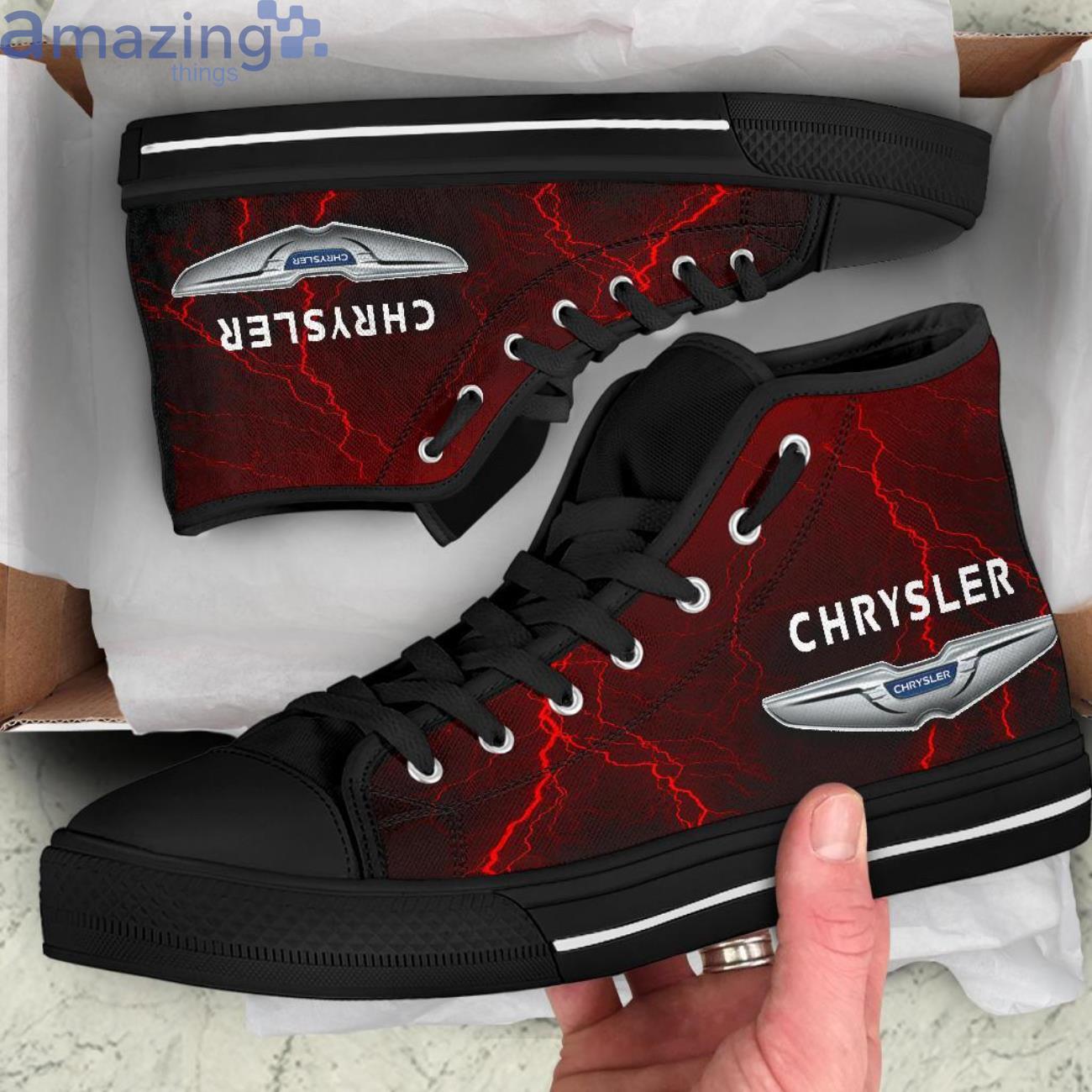 Chrysler Thunder and Lightning Red High Top Shoes image Chrysler Thunder and Lightning Red High Top Shoes Product Photo 6