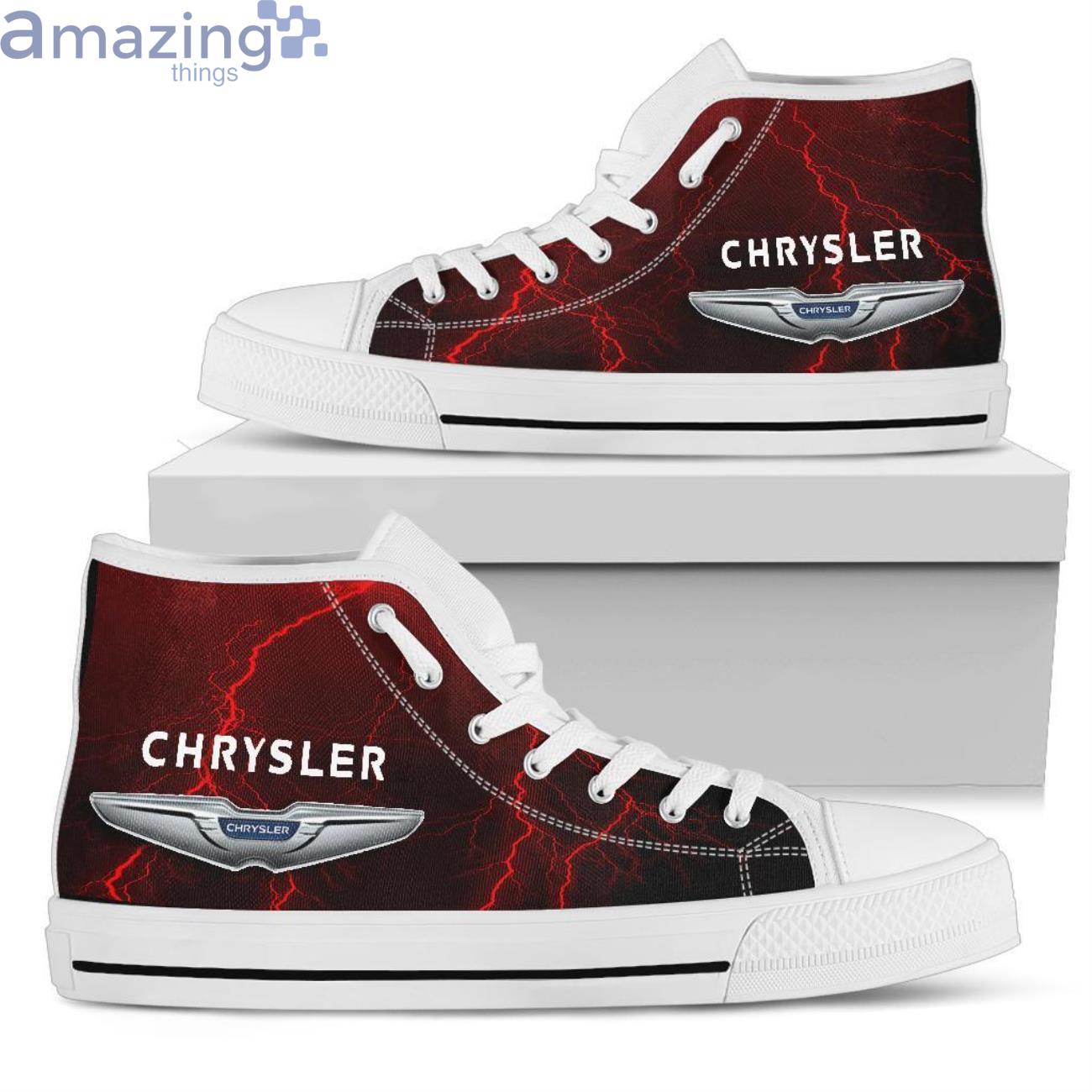 Chrysler Thunder and Lightning Red High Top Shoes image Chrysler Thunder and Lightning Red High Top Shoes Product Photo 7