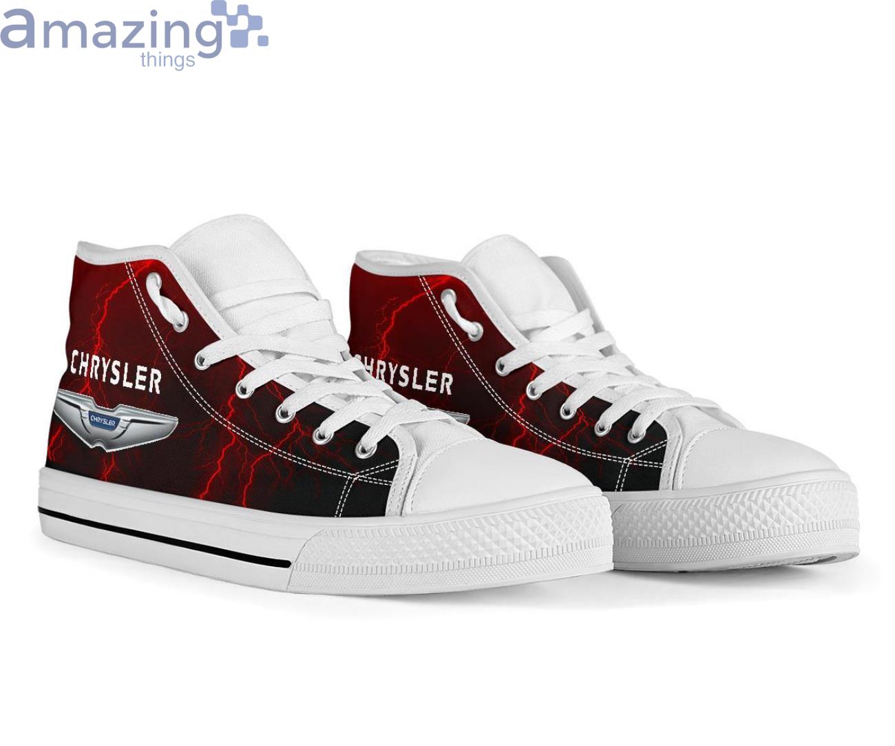 Chrysler Thunder and Lightning Red High Top Shoes image Chrysler Thunder and Lightning Red High Top Shoes Product Photo 8
