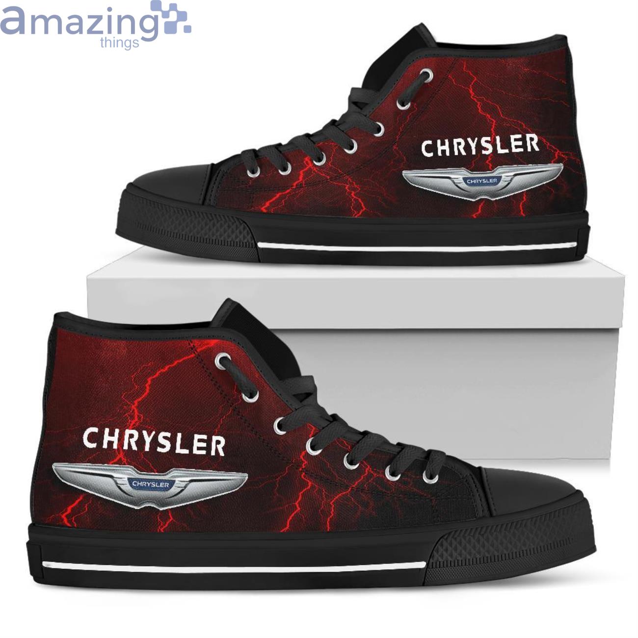 Chrysler Thunder and Lightning Red High Top Shoes Product Photo 1
