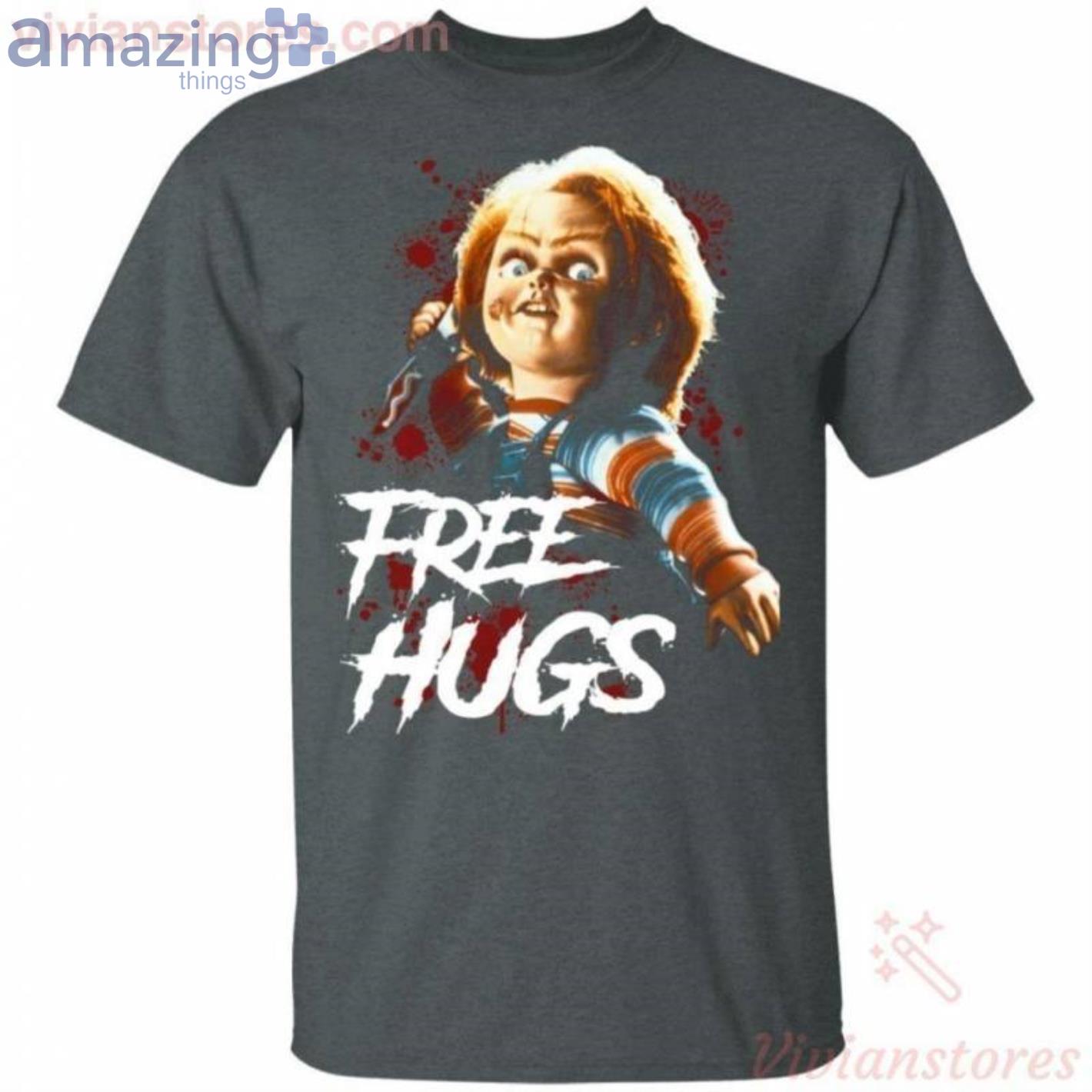 Chucky Free Hugs Horror Happy Halloween T Shirt image Chucky Free Hugs Horror Happy Halloween T-Shirt Product Photo 2