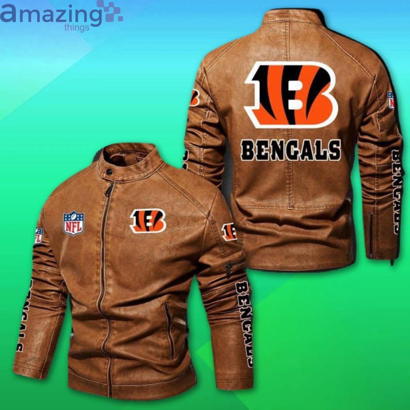 Vintage NFL Cincinnati Bengals Football Leather Jacket