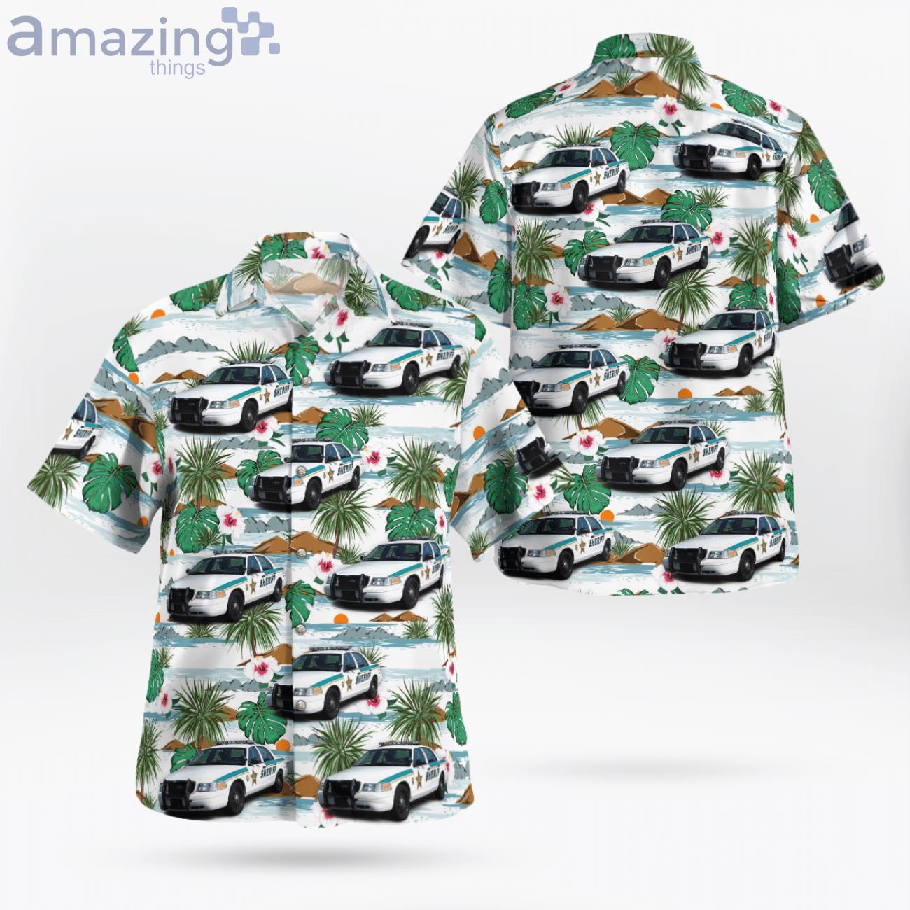 Clay County Florida Sheriff 2006 Ford Police Interceptor Hawaiian Shirt image Clay County Florida Sheriff 2006 Ford Police Interceptor Hawaiian Shirt Product Photo 1 Product photo 1