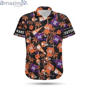 Clemson Tigers Custom Name & Number Personalized Hawaiian Shirtproduct photo 2