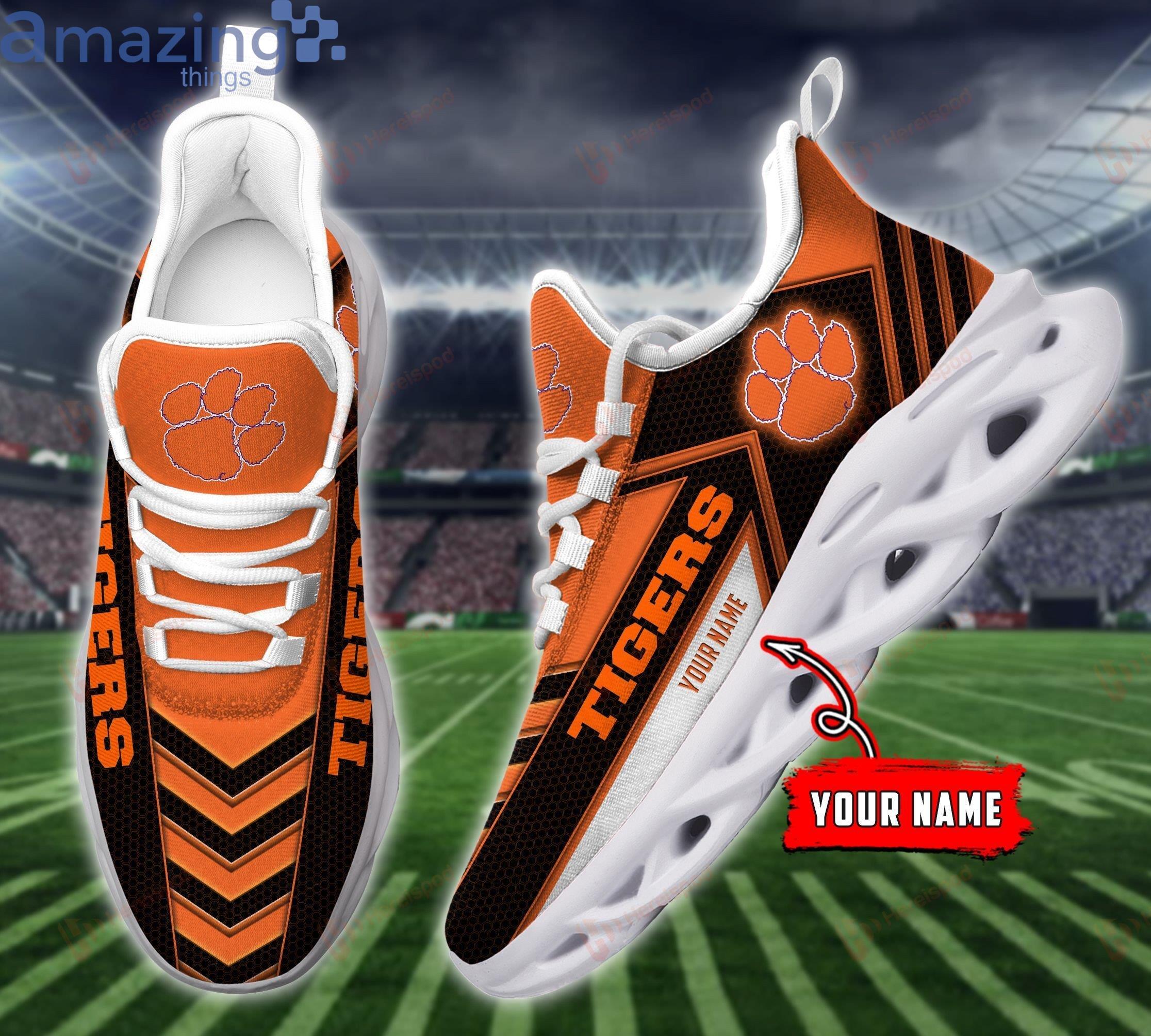 Clemson Tigers Max Soul Sneaker Custom Name Shoes Product Photo 1