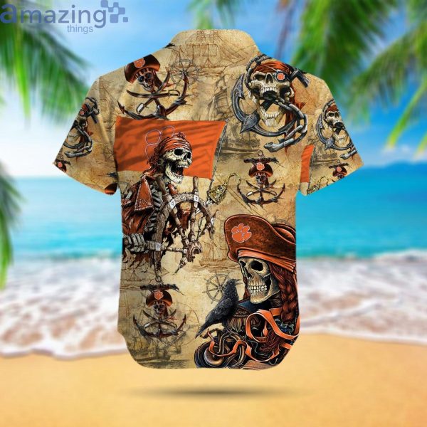 Clemson Tigers Pirates Fans Pirates Skull Hawaiian Shirtproduct photo 3