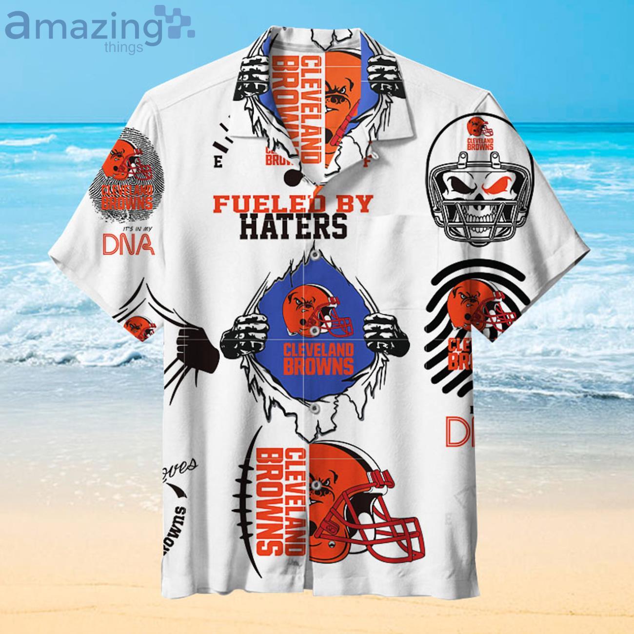 Cleveland Browns Fans Gift Logo Sport Lover White Hawaiian Shirt Product Photo 1