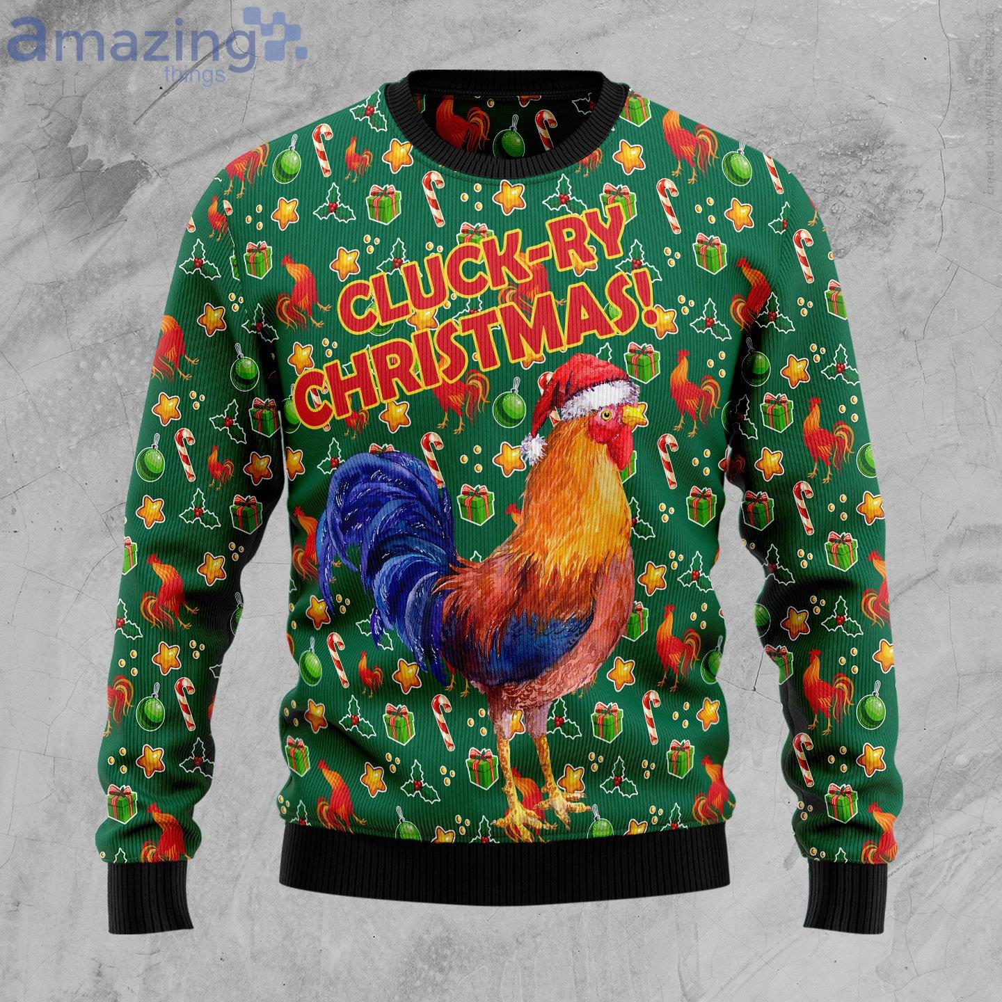 Cluck Ry Christmas Pattern Ugly Christmas Sweater image Cluck-Ry Christmas Pattern Ugly Christmas Sweater Product Photo 1 Product photo 1