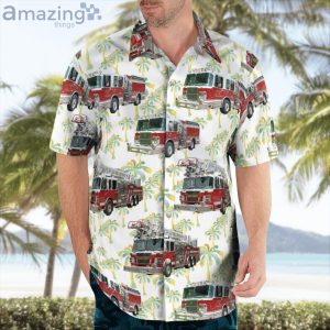 Connecticut Branford Fire Department Coconut Hawaiian Shirt Product Photo 3