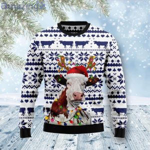 Cow Christmas Reunion Cute Gift Ugly Christmas Sweater Product Photo 1