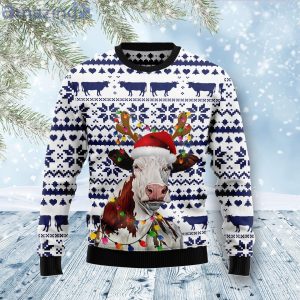 Cow Christmas Reunion Cute Gift Ugly Christmas Sweater