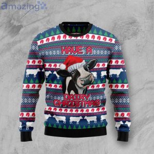 Cow Have A Dairy Christmas Cow Lover Ugly Christmas Sweater Product Photo 1