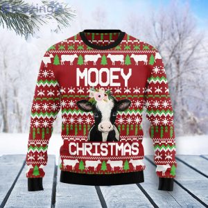 Cow Mooey Christmas Cute Gift Ugly Christmas Sweater Product Photo 1