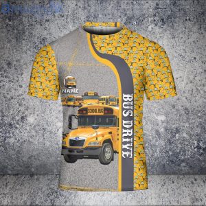 Custom Name Bus Driver Always Be One Of My Kid School 3D T-Shirt Product Photo 3