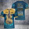 Custom Name Might Look Like Listing To You My Head Playing Guitar 3D T-Shirt For Love Music