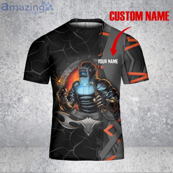Custom Name Real Welder 3D T-Shirt Funny Braze Engineer Shirt Product Photo 3
