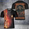 Custom Name Rock Skull Rock Play Guitar Born To Be Free 3D T-Shirt