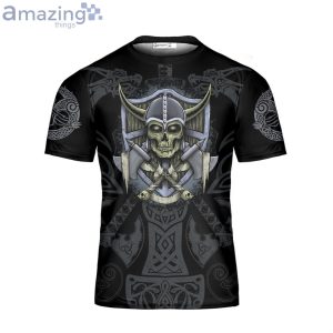 Custom Name Skull Warrior I'm A Heathen Viking 3D T-Shirt Viking Shirt Halloween Viking Gift Product Photo 1