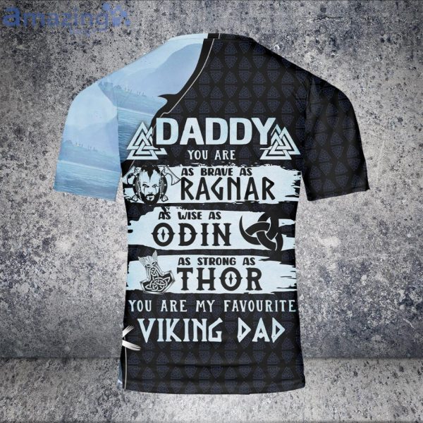 Custom Name Skull Warrior Viking Dad Shirt Viking 3D T-Shirt Viking Shirt Gift For Viking Lover Product Photo 3