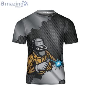 Custom Name Skull Welder 3D T-Shirt GOD Said Let There Be Light Welding Shirt Product Photo 1