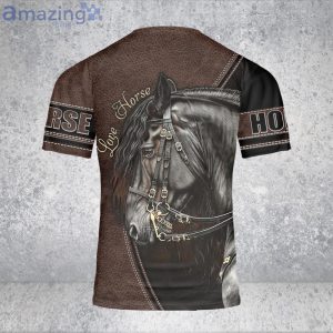 Custom Name Stallion Arabian Black Horse Shirt Horse 3D T Shirt Gift For Horse Lover Horse image Custom Name Stallion Arabian Black Horse Shirt Horse 3D T-Shirt Gift For Horse Lover Horse Product Photo 4