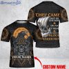 Custom Name They Came Out Of The Mist Weaker Men Skull Ravens Viking Unisex 3D T-Shirt