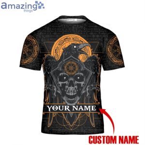 Custom Name They Came Out Of The Mist Weaker Men Skull Ravens Viking Unisex 3D T-Shirt Product Photo 3