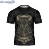 Custom Name Viking 3D T-Shirt I’m A Heathen Norse Tattoo Skull Warrior Vikings Shirt Viking Gift