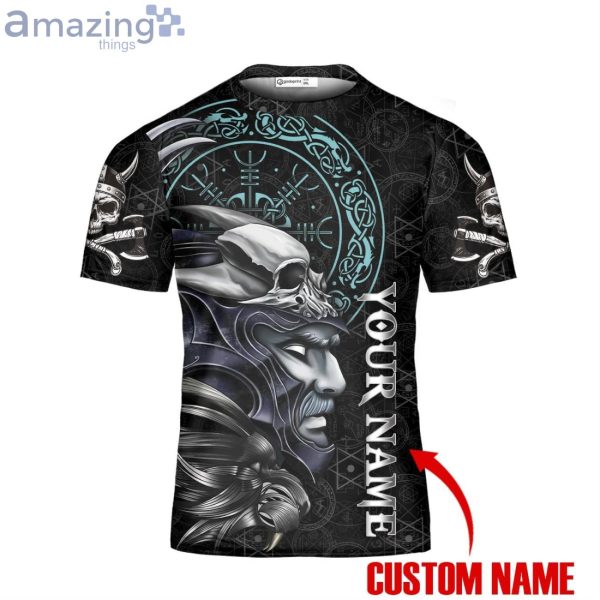 Custom Name Viking 3D T-Shirt Unisex Viking Warrior Skull Shirt Vikings Shirt Product Photo 3