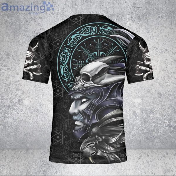 Custom Name Viking 3D T-Shirt Unisex Viking Warrior Skull Shirt Vikings Shirt Product Photo 4