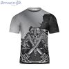 Custom Name Viking Dad 3D T-Shirt Viking Skull Warrior Shirt Vikings Shirt