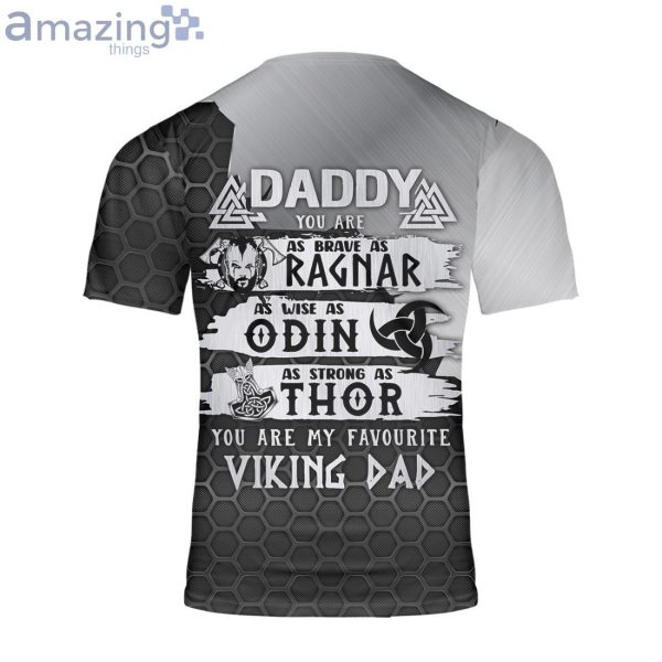 Custom Name Viking Dad 3D T-Shirt Viking Skull Warrior Shirt Vikings Shirt Product Photo 4