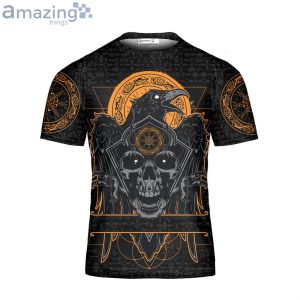 Custom Name Viking Shirt 3D They Came Out Of The Mist Weaker Men Skull Raven Viking Product Photo 1