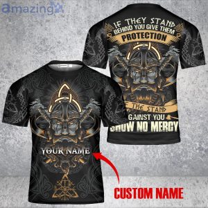 Custom Name Viking Warrior 3D T-Shirt No Mercy Viking Man Shirt Vikings Shirt Viking Dad Gift Product Photo 2