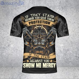 Custom Name Viking Warrior 3D T-Shirt No Mercy Viking Man Shirt Vikings Shirt Viking Dad Gift Product Photo 4