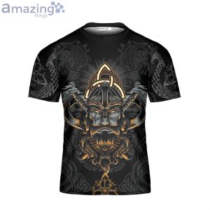 Custom Name Viking Warrior 3D T-Shirt No Mercy Viking Man Shirt Vikings Shirt Viking Dad Gift Product Photo 1