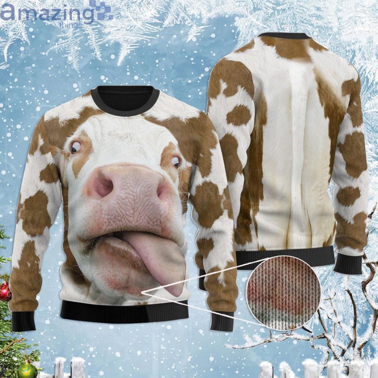 Merry Christmas Santa Cow Cute Christmas Cows sublimation Sweatshirt,  hoodie, sweater and long sleeve