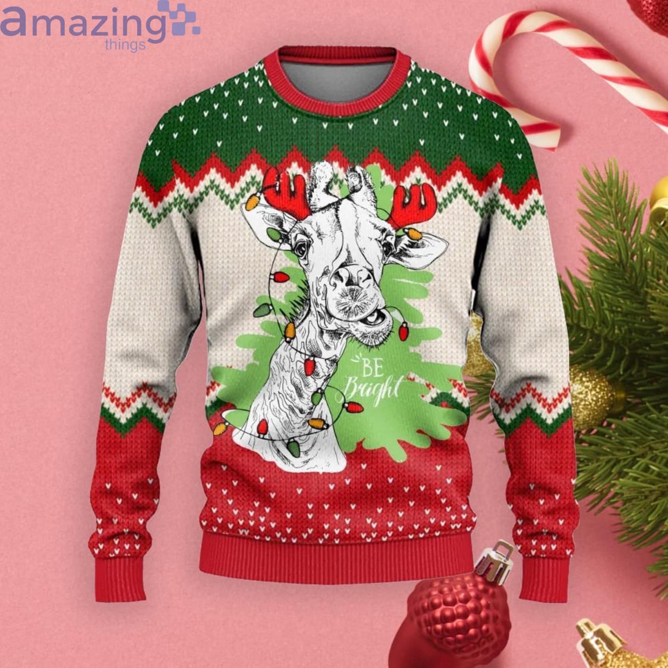 Ugly christmas hot sale sweater giraffe