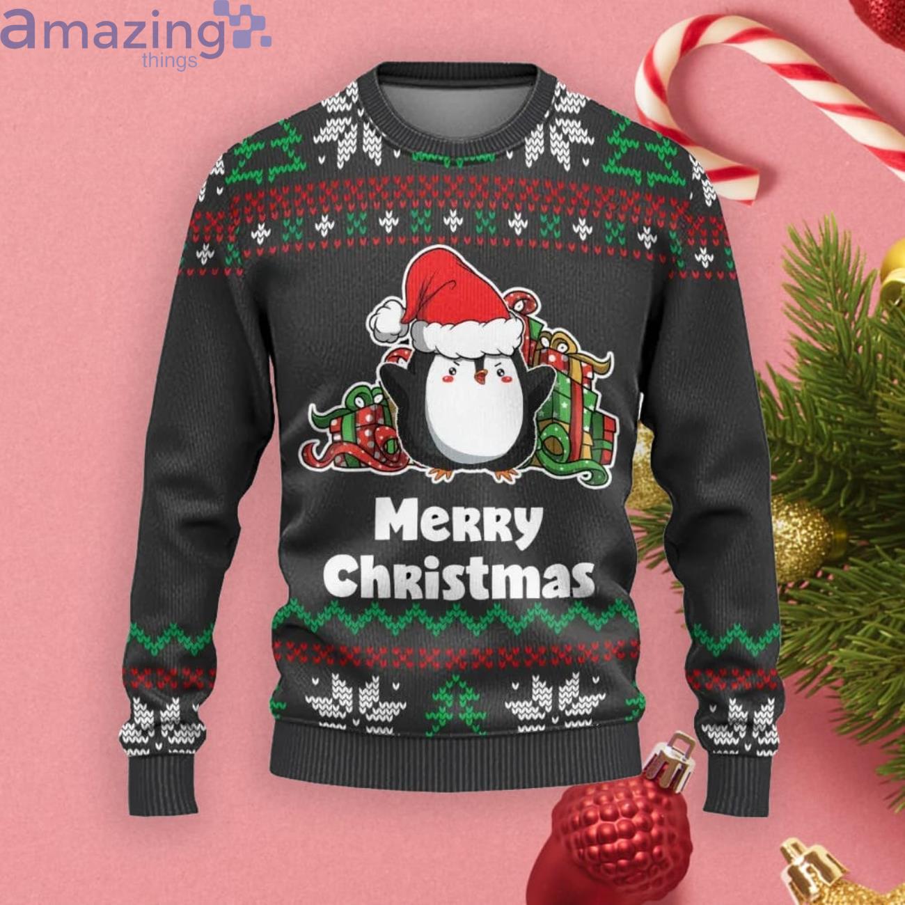 Cute Penguin Christmas Gift Ugly Christmas Sweater Product Photo 1 Cute Penguin Christmas Gift Ugly Christmas Sweater Product Photo 1